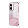 Per Realme Neo7x Custodia per telefono elettrolitica con polvere glitterata sfumata (rosa)