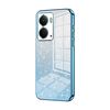 Per Realme Neo7x Custodia per telefono elettrolitica con polvere glitterata sfumata (blu)