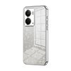 Per Realme Neo7x Custodia per telefono elettrolitica con polvere glitterata sfumata (argento)