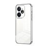 Per Realme Neo7 Custodia per telefono con foro sottile e placcatura trasparente (argento)