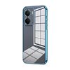 Per Realme Neo7x Custodia per telefono con foro sottile e placcatura trasparente (blu)