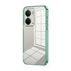Per Realme Neo7x Custodia per telefono con foro sottile e placcatura trasparente (verde)