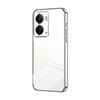 Per Realme Neo7x Custodia per telefono con foro sottile e placcatura trasparente (argento)