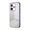 Per OPPO A5 Pro 5G Custodia per telefono elettrolitica con polvere glitterata sfumata globale (viola)