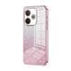 Per OPPO A5 Pro 5G Custodia per telefono elettrolitica con polvere glitterata sfumata globale (rosa)