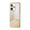 Per OPPO A5 Pro 5G Custodia per telefono elettrolitica con polvere glitterata sfumata globale (oro)