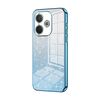 Per OPPO A5 Pro 5G Custodia per telefono elettrolitica con polvere glitterata sfumata globale (blu)