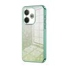 Per OPPO A5 Pro 5G Custodia per telefono elettrolitica con polvere glitterata sfumata globale (verde)
