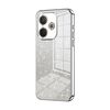 Per OPPO A5 Pro 5G Custodia per telefono elettrolitica con polvere glitterata sfumata globale (argento)