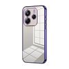 Per Redmi Note14 4G 163,25 mm Custodia per telefono con foro sottile e placcatura trasparente (viola)