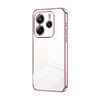 Per Redmi Note14 4G 163,25 mm Custodia per telefono con foro sottile e placcatura trasparente (rosa)