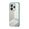 Per Redmi Note14 4G 163,25 mm Custodia per telefono con foro sottile e placcatura trasparente (verde)