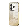 Per Redmi Note14 4G 163,25 mm Custodia per telefono elettrolitica con polvere glitterata sfumata (oro)