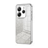 Per Redmi Note14 4G 163,25 mm Custodia per telefono elettrolitica con polvere glitterata sfumata (argento)