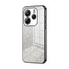 Per Redmi Note14 4G 163,25 mm Custodia per telefono elettrolitica con polvere glitterata sfumata (nero)