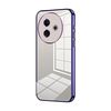 Per vivo Y39 5G Custodia per telefono con foro sottile e placcatura trasparente (viola)