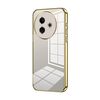 Per vivo Y39 5G Custodia per telefono con foro sottile e placcatura trasparente (oro)