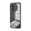 Per vivo Y39 5G Custodia per telefono con foro sottile e placcatura trasparente (nero)