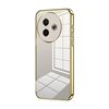 Per vivo Y300i Custodia per telefono con foro sottile e placcatura trasparente (oro)