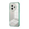 Per vivo Y300i Custodia per telefono con foro sottile e placcatura trasparente (verde)