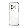 Per vivo Y300i Custodia per telefono con foro sottile e placcatura trasparente (argento)