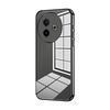 Per vivo Y300i Custodia per telefono con foro sottile e placcatura trasparente (nero)