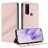 Per TCL 30 XE 5G Custodia per telefono in pelle retrò con portafoglio multifunzionale in rilievo (rosa)