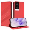 Per TCL 40 NxtPaper 4G Custodia per telefono in pelle retrò multifunzionale in rilievo (rosso)