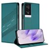 Per TCL 40 NxtPaper 4G Custodia per telefono in pelle retrò multifunzionale con portafoglio in rilievo (verde scuro)