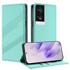 Per TCL 40 NxtPaper 4G Custodia per telefono in pelle retrò multifunzionale in rilievo (verde menta)