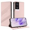 Per TCL 40 NxtPaper 4G Custodia per telefono in pelle retrò multifunzionale in rilievo (rosa)