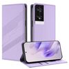Per TCL 40 NxtPaper 4G Custodia per telefono in pelle retrò multifunzionale in rilievo (viola chiaro)