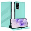 Per TCL 40 NxtPaper 5G Custodia per telefono in pelle retrò multifunzionale in rilievo (verde menta)