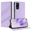 Per TCL 40 NxtPaper 5G Custodia per telefono in pelle retrò multifunzionale in rilievo (viola chiaro)