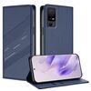 Per TCL 40 NxtPaper 5G Custodia per telefono in pelle retrò multifunzionale in rilievo (blu scuro)