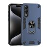 Per itel S25 Custodia per telefono con supporto ad anello in metallo antiurto (blu)