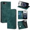 Per iPhone 16e RFID Antifurto Spazzola Magnetico Custodia in Pelle per Telefono (Verde)
