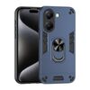 Per Xiaomi Poco X7 Pro Custodia antiurto in metallo con supporto ad anello per telefono (blu)