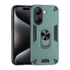 Per Xiaomi Poco X7 Pro Custodia per telefono con supporto ad anello in metallo antiurto (verde)