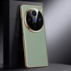 Per vivo X100 Custodia per telefono in vera pelle per PC (verde)