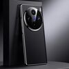 Per vivo X100 Pro Custodia per telefono in vera pelle per PC (nero)