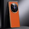 Per vivo X100 Ultra Custodia per telefono in vera pelle per PC (arancione)