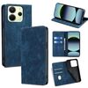 Per Redmi Note 14 4G 163,25 mm RFID Antifurto Spazzola Magnetico Custodia in Pelle per Telefono (Blu)