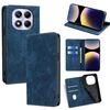 Per Redmi Note 14 Pro 4G RFID Antifurto Spazzola Magnetico Custodia in Pelle per Telefono (Blu)