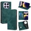 Per Redmi Note 14 Pro 4G RFID Antifurto Spazzola Magnetico Custodia in Pelle per Telefono (Verde)