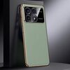 Per Redmi K70 Custodia per telefono in vera pelle per PC (verde)