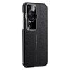 Per Huawei P60 Pro Custodia per telefono cellulare in pelle liscia con motivo a drago cloud (nero)