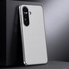 Per Samsung Galaxy S24 5G Custodia per telefono in vera pelle per PC (bianca)