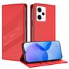 Custodia in pelle retrò con portafoglio multifunzionale in rilievo per Redmi Note 12 Pro+ (rossa)