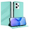 Per Redmi Note 12 Pro+ Custodia per telefono in pelle retrò con portafoglio multifunzionale in rilievo (verde menta)